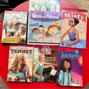 American Girl Books Lot of 6 and 1 DVD